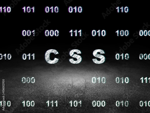 Programming concept: Css in grunge dark room