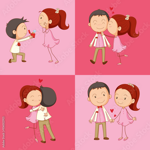 Man and woman in love
