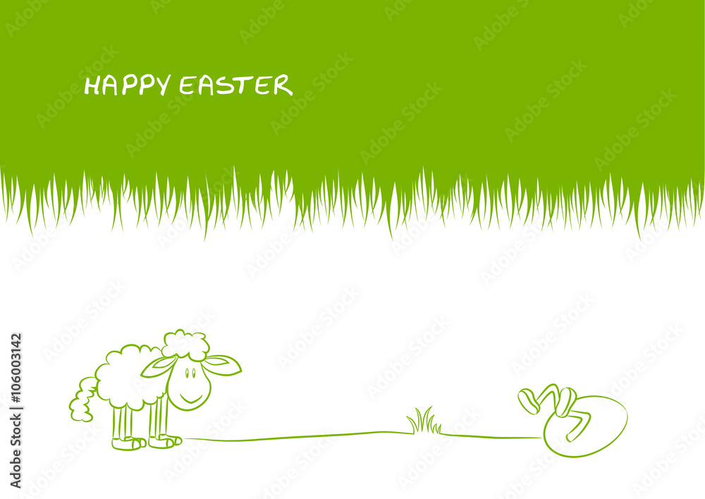 Naklejka premium wesołych świąt wielkanocnych