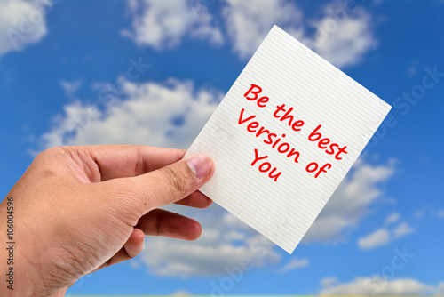 Canvas Print Be the best version of you word, Business concept.