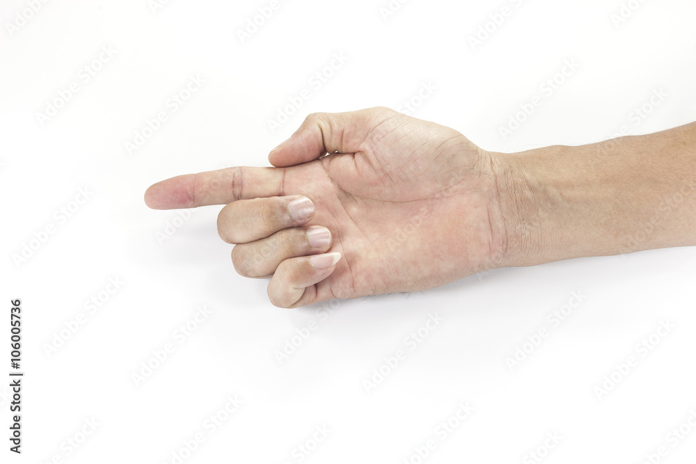 hands with fingers male asia on a white background. hands with fingers male asia on a white background.