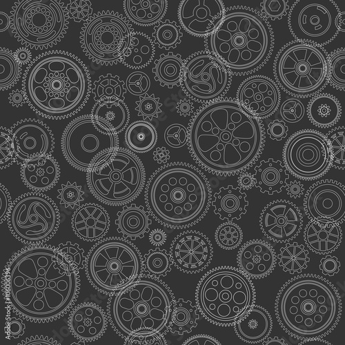 cogs and gears seamless background