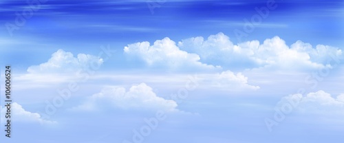 Fototapeta Naklejka Na Ścianę i Meble -  White Clouds in a Blue Sky