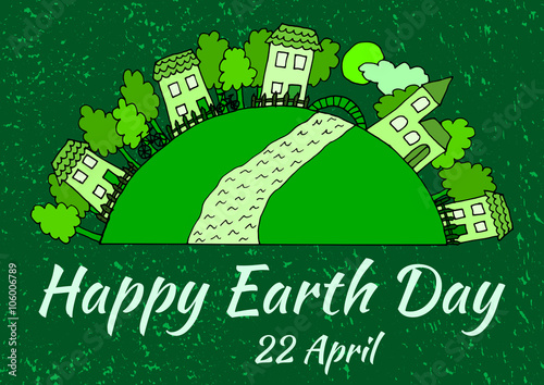 Happy Earth day banner poster 