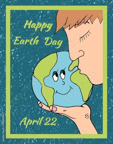 Happy Earth day banner poster 