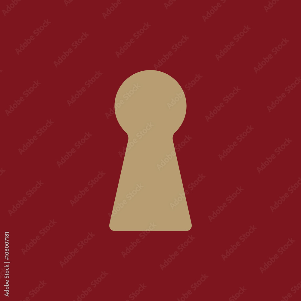 The keyhole icon. Lock symbol. Flat