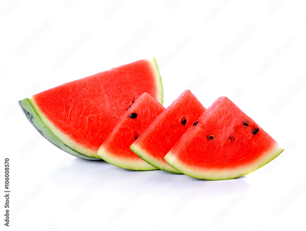 watermelon  on the  white  ground