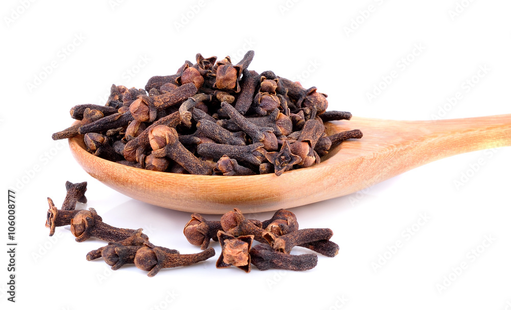 Obraz premium spice clove on the white ground