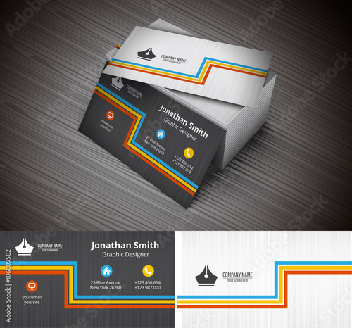 Business Card. File contains text editable AI, EPS10,JPEG and free font link.