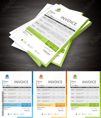 This is simple and creative invoice. File contains text editable AI, EPS10, JPEG and free font link.