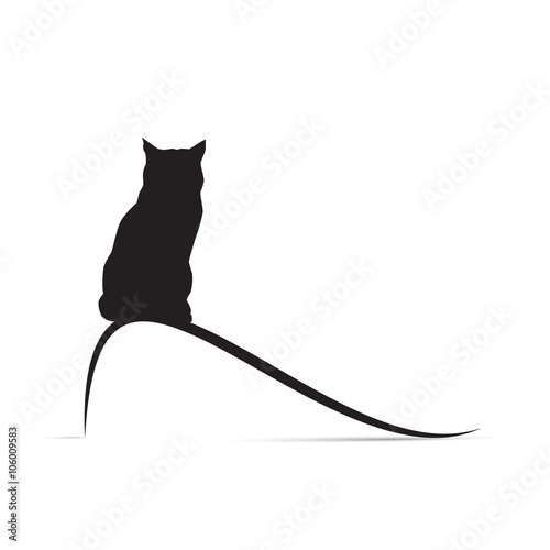 Chat-courbe à gauche