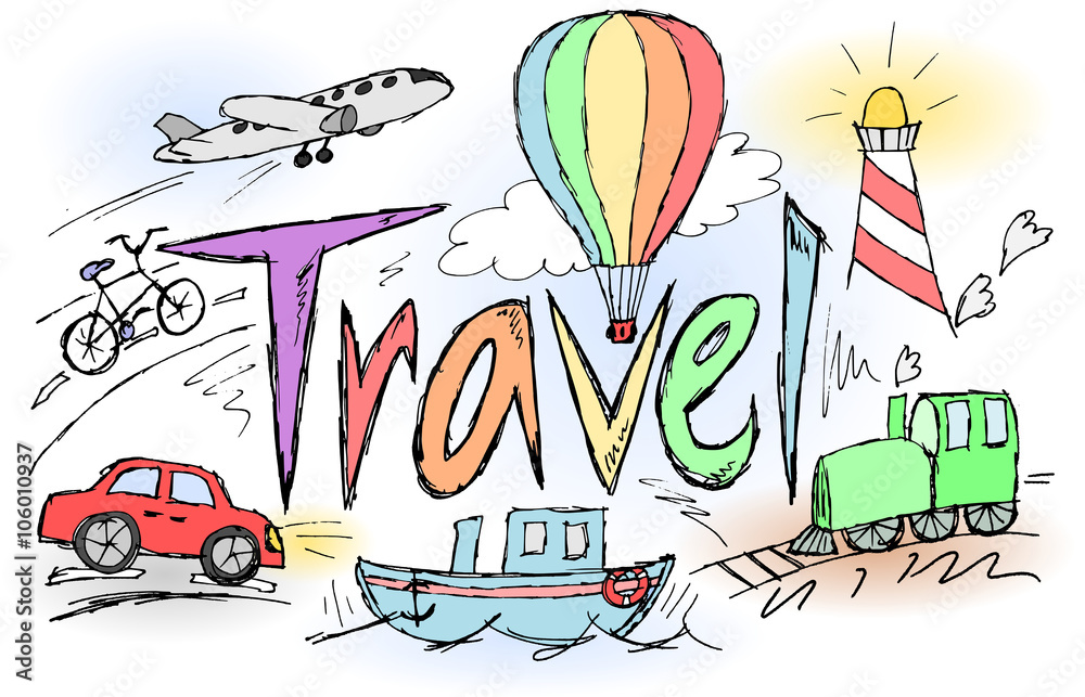 Sketchy travel graffiti title rainbow Sketchy travel graffiti title rainbow