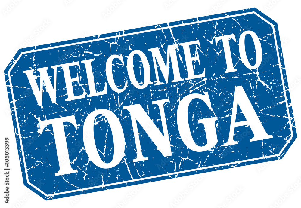 welcome to Tonga blue square grunge stamp welcome to Tonga blue square grunge stamp