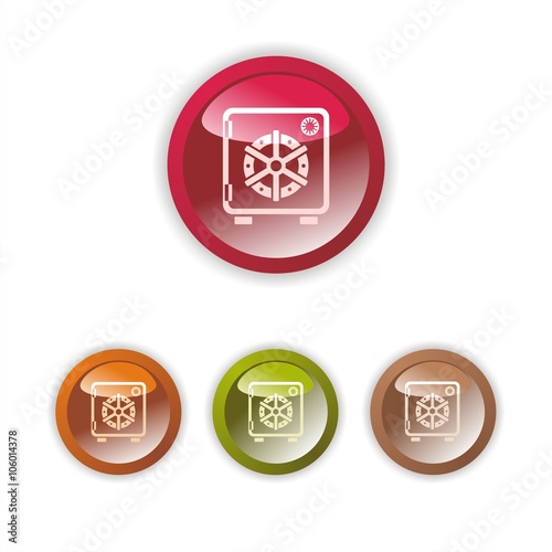 Icono de caja de seguridad. Ilustración vectorial