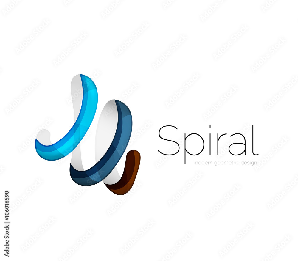 Modern vector ribbon logo Modern vector ribbon logo