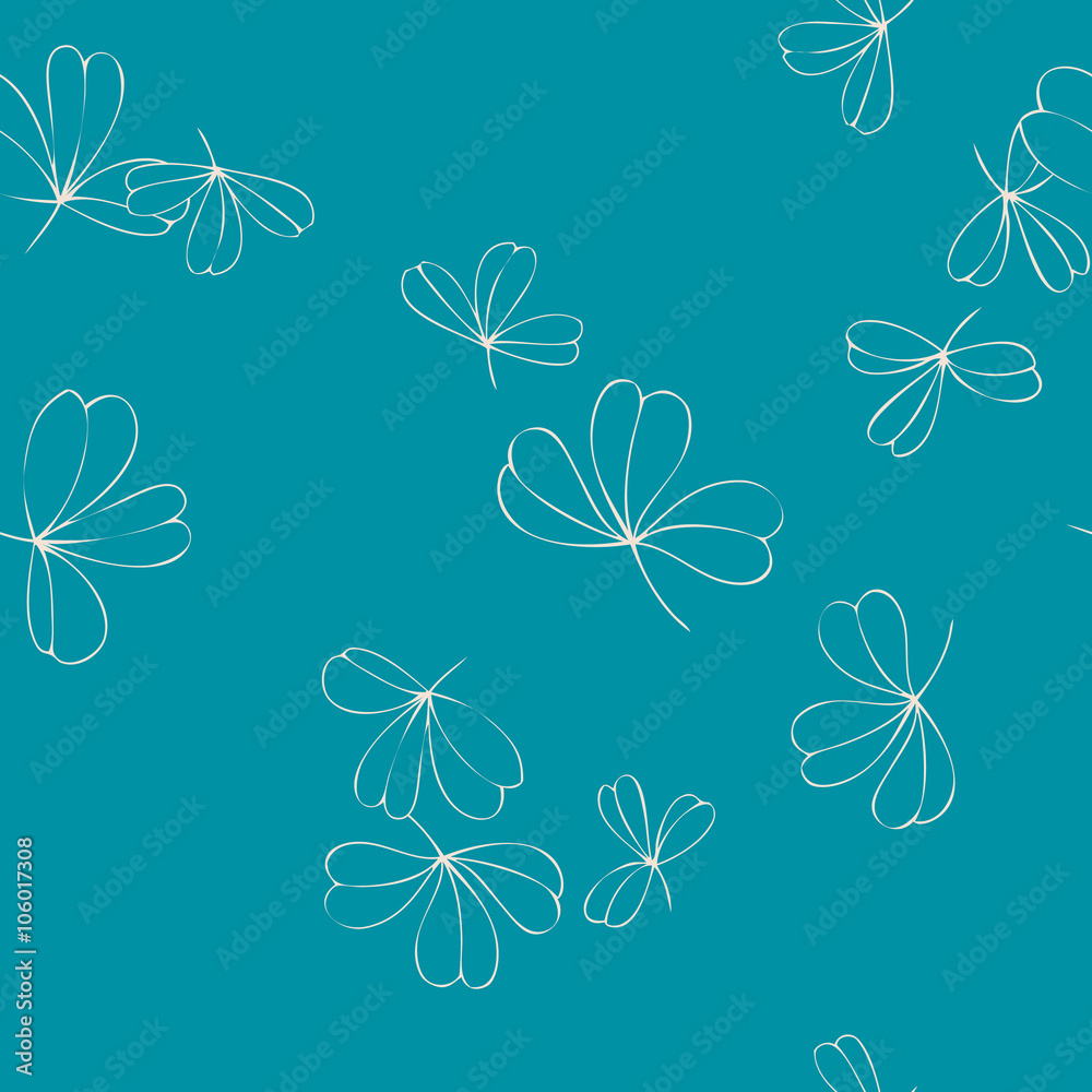 Obraz premium abstract vector seamless pattern with trefoils