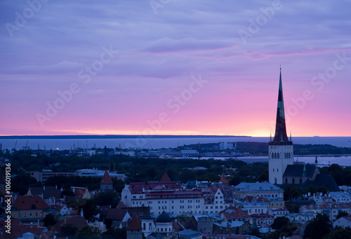 Midnight at Tallinn in the longest day of the year