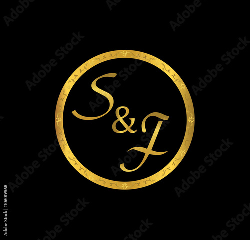 SF initial wedding in golden ring