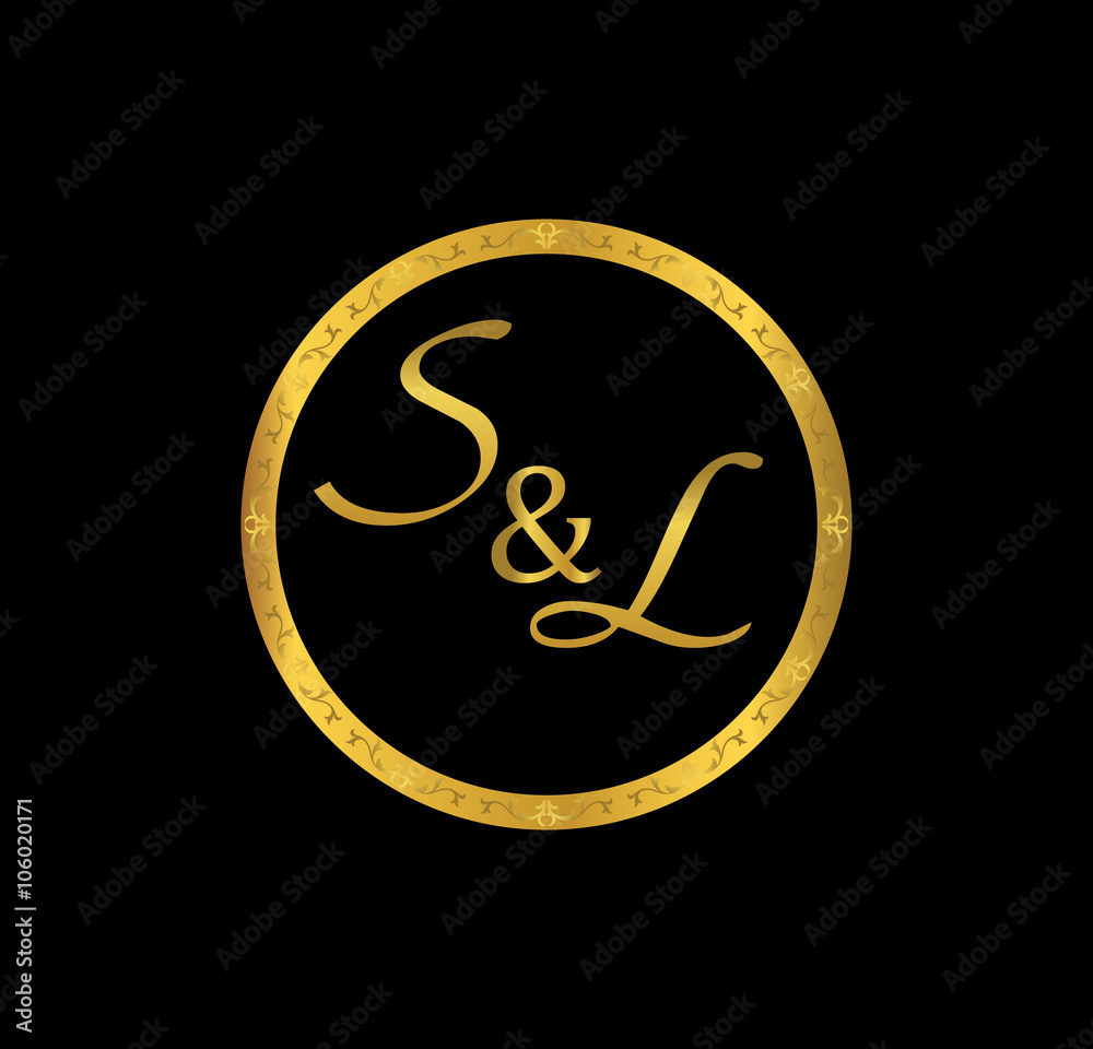 SL initial wedding in golden ring SL initial wedding in golden ring