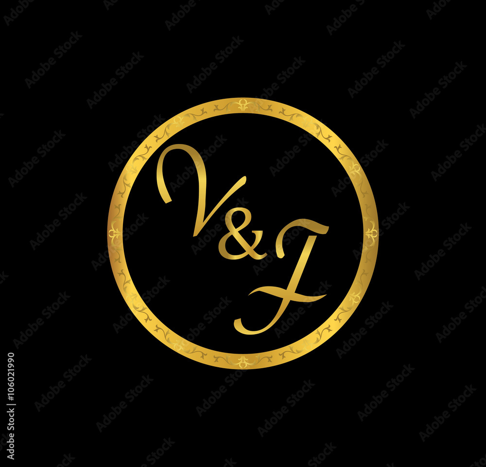 VF initial wedding in golden ring VF initial wedding in golden ring