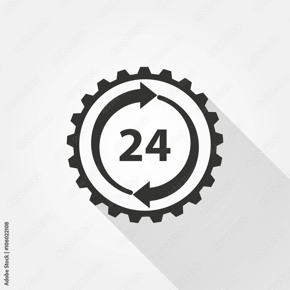24 hour service - vector icon. 24 hour service - vector icon.