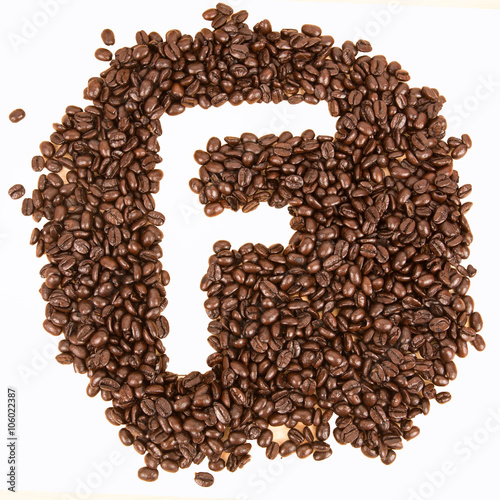 Coffee text , F alphabet