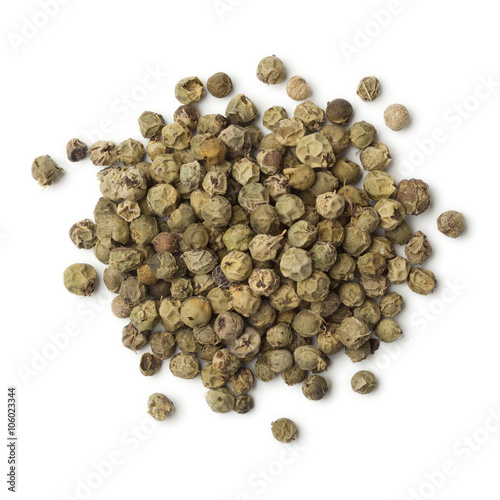 Heap of green peppercorns photo