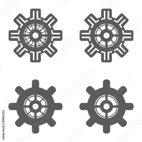 Set of abstract vector icons - gears