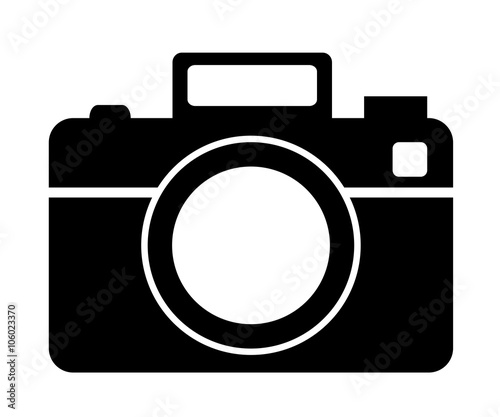 photographic camera sign symbol isolated on white background
