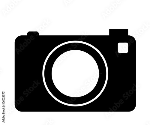 photographic camera sign symbol isolated on white background