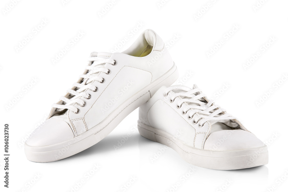 White pair of sneakers White pair of sneakers