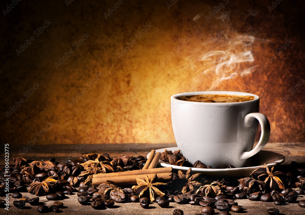 Cup of coffee with spices Cup of coffee with spices