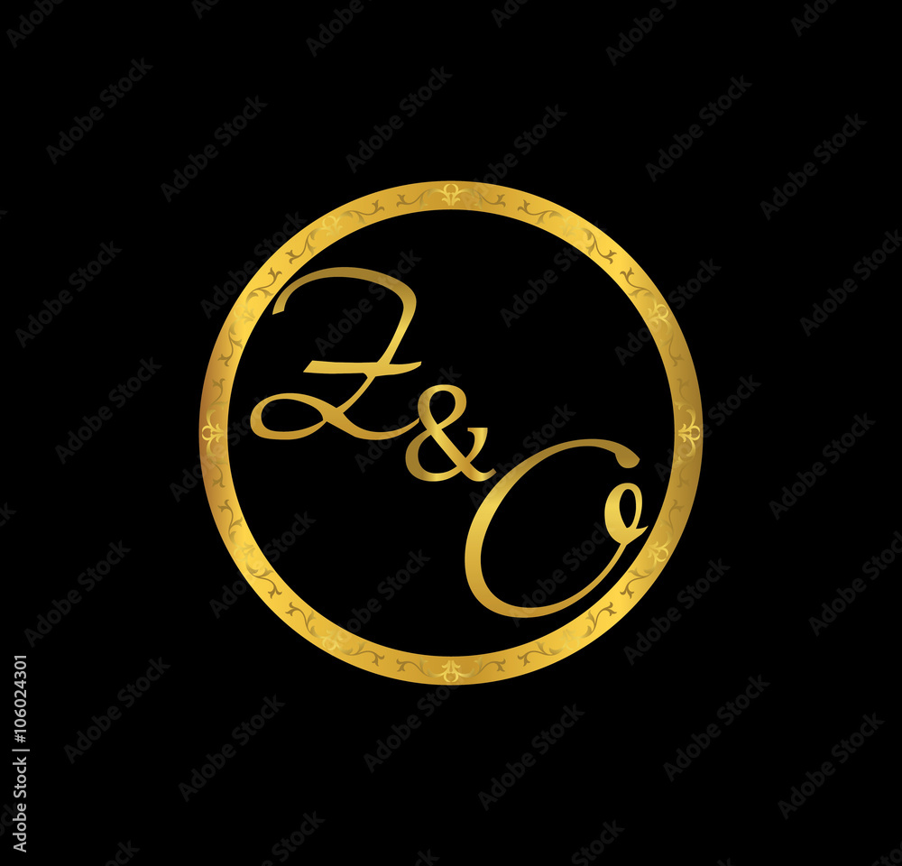 ZO initial wedding in golden ring ZO initial wedding in golden ring
