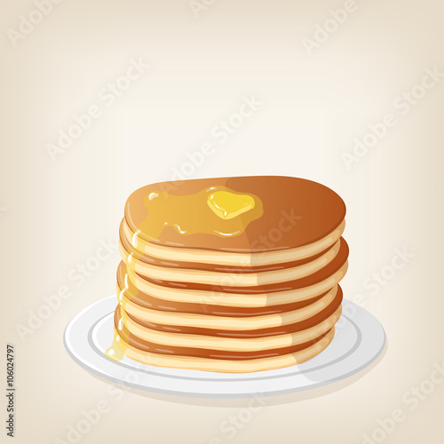 Pancakes with a piece butter