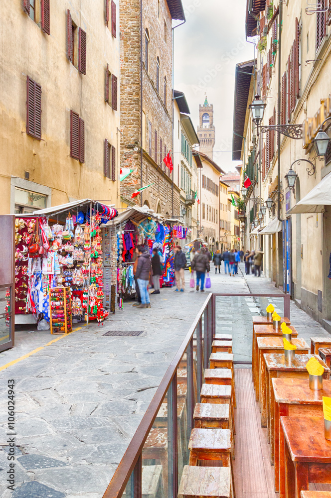 Obraz premium stalls in the alleys of Florence