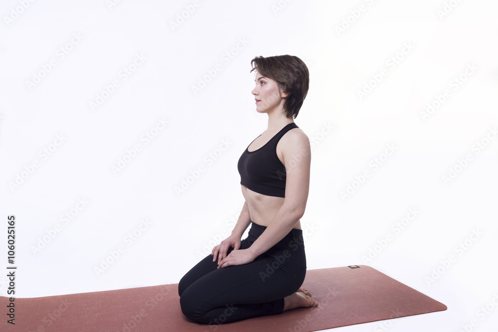 Fototapeta premium sport yoga woman isolated
