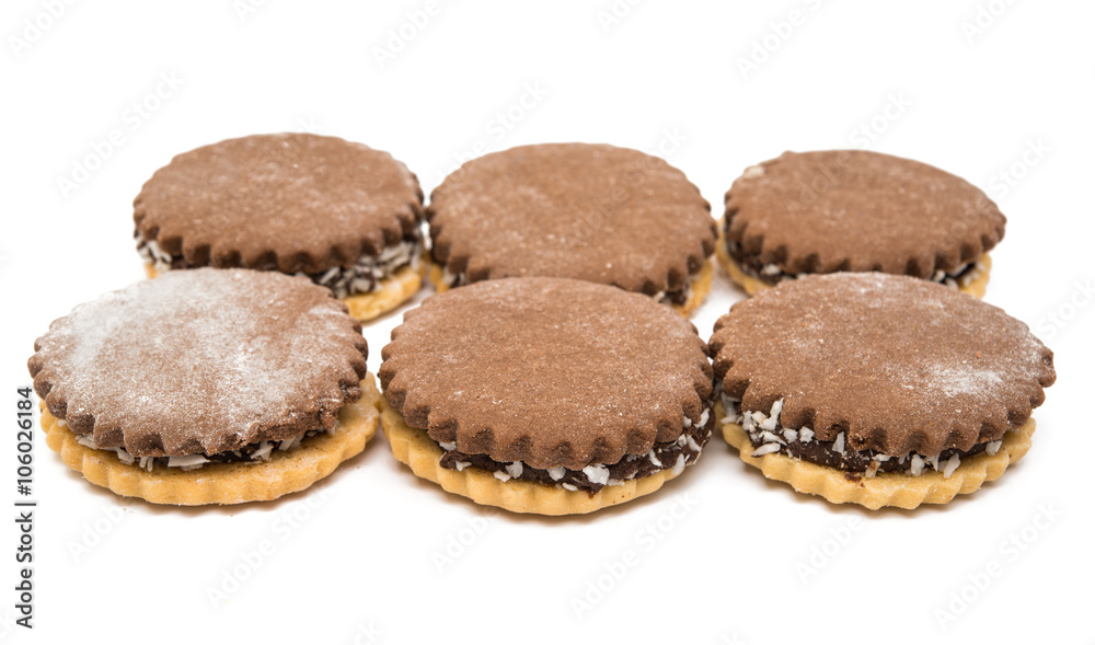 Sandwich cookies with chocolate Sandwich cookies with chocolate