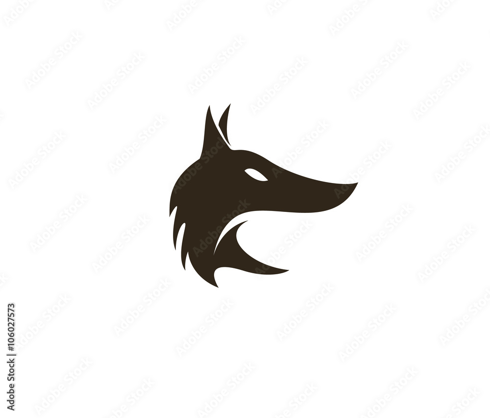 Fototapeta fox head in profile. Styling, Fox logo.