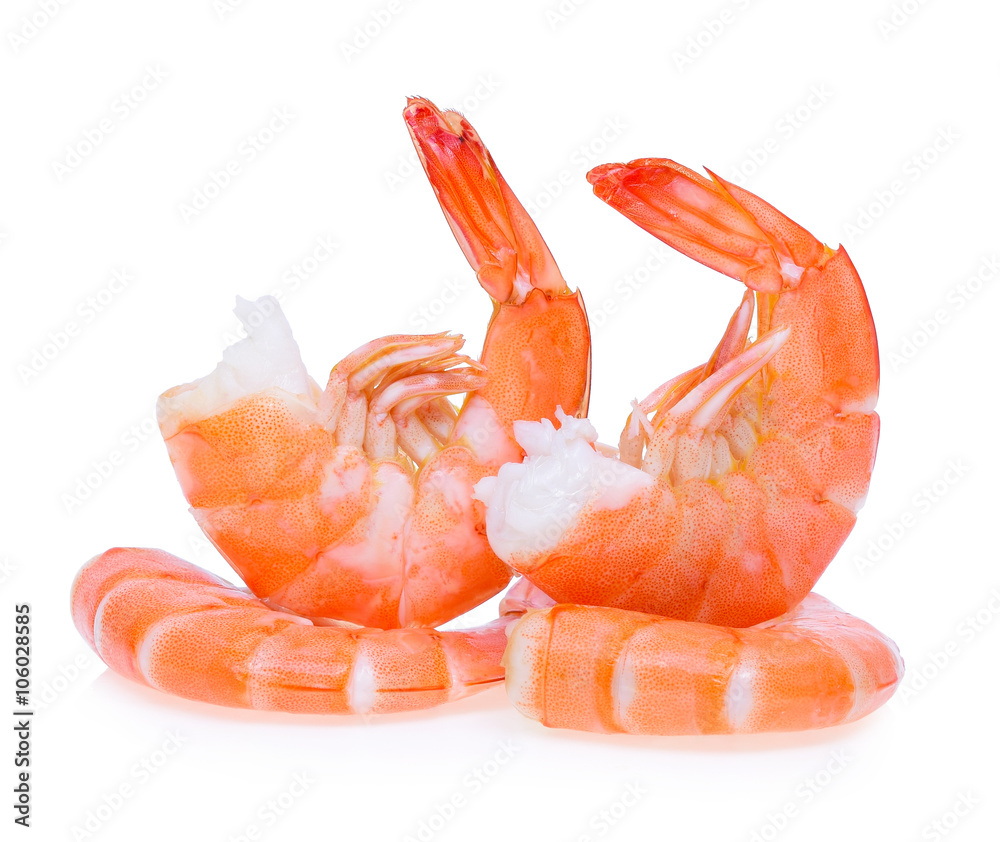 Prawns isolated on White Background. Prawns isolated on White Background.