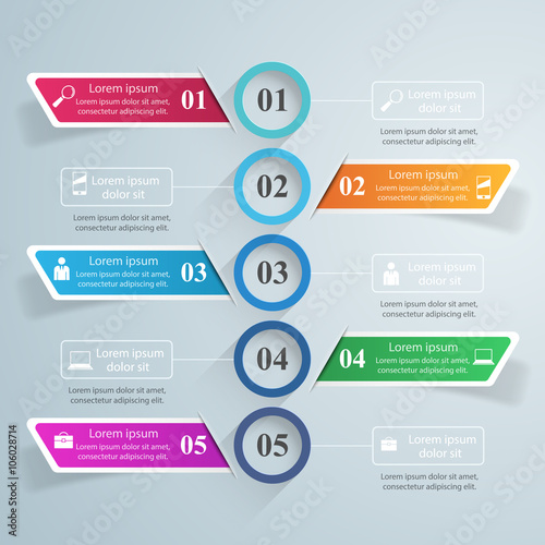 Business Infographics origami style Vector illustration. 