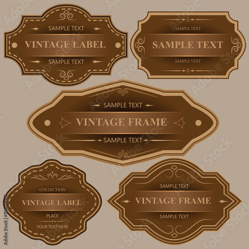 Vintage labels and frames.
