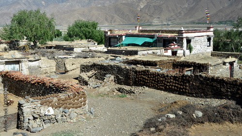 Siedlung im Tibetischen Hochland 