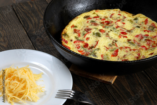omelet with peppers