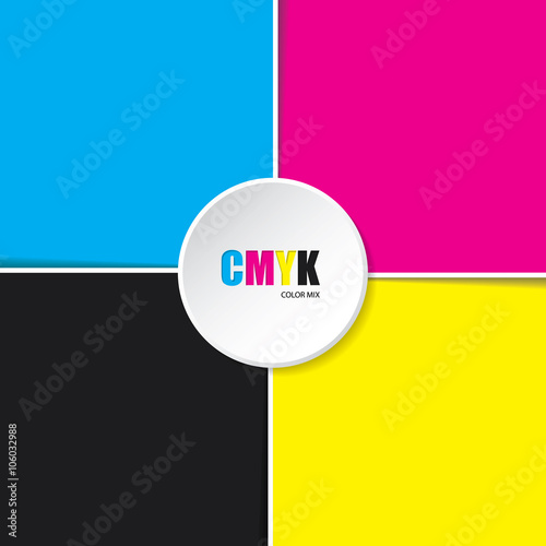 Abstract cmyk background with white stripes