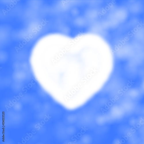 Vector illustration of cloud in the form of heart 