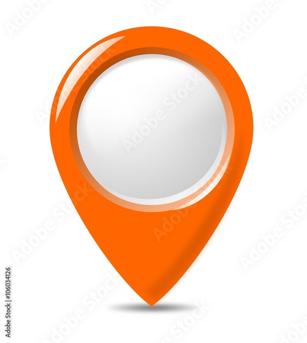 Pointer button isolated on white background.