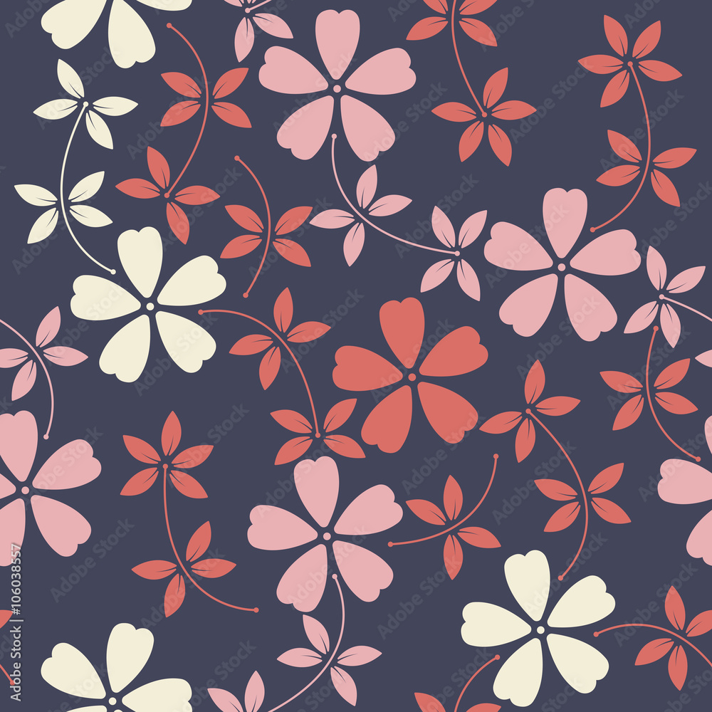 Stylish endless pattern with decorative flowers Stylish endless pattern with decorative flowers