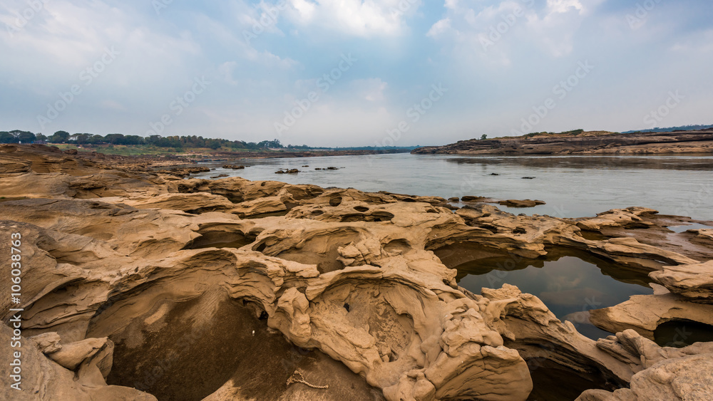 Thailand grand canyon (sam pan bok) at Ubon Ratchathani, Thailan