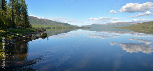 Panorama. Lake in the Putorana plateau. © sergunt