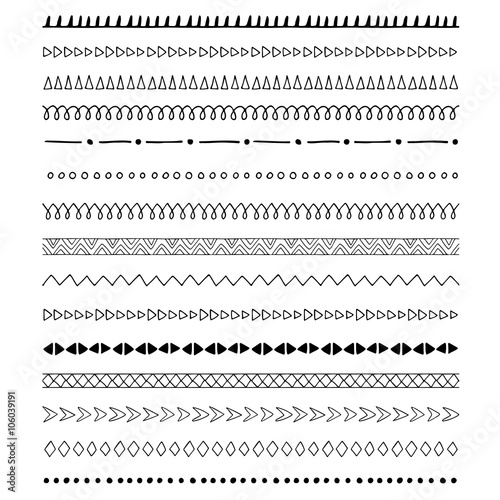 Collection of pattern brushes - borders